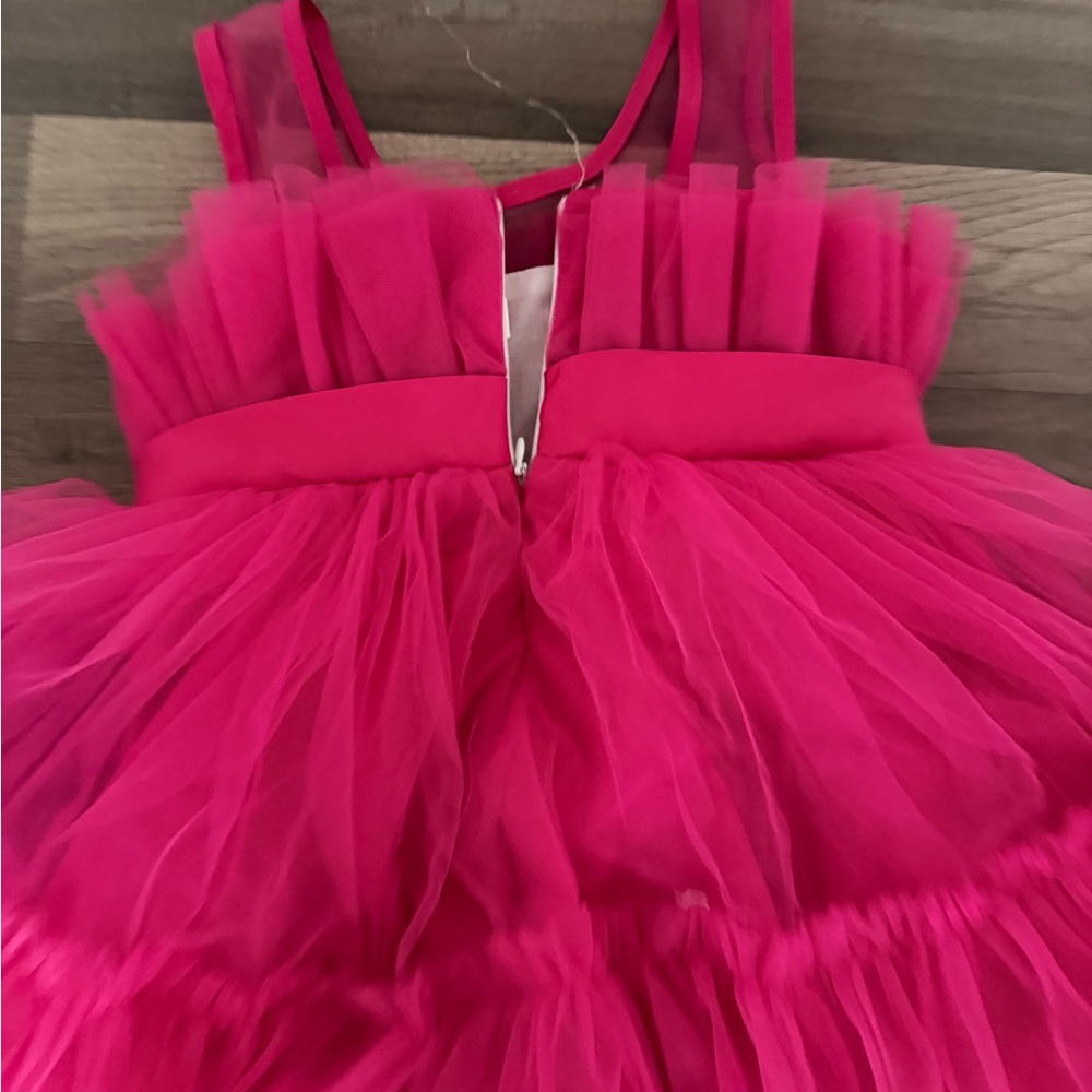 SHEIN Pink Tulle Kids Dress - Picture 5 of 8